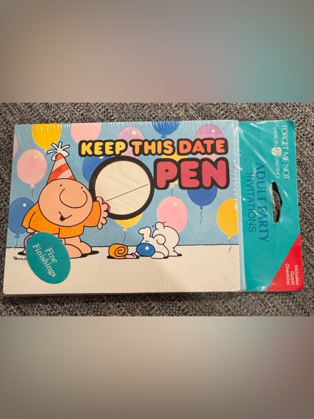 ZIGGY American Greetings Blue & White 'Keep This Date' Card